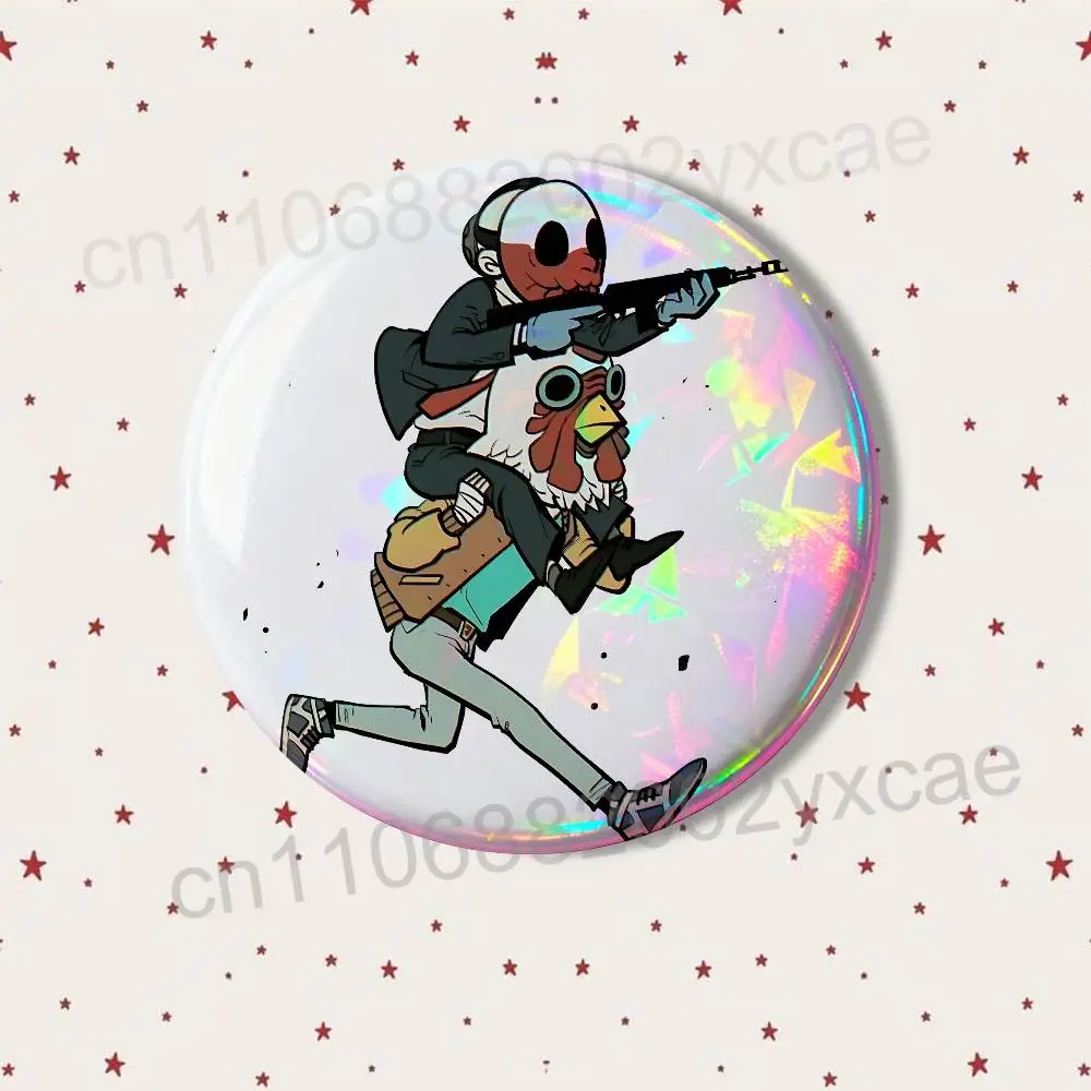 Фото Эксклюзивные значки-броши Fan-exclusive Alex Jacket Hotline Miami Round: изысканные креативные пины для одежды, головных уборов, рюкзаков, подарочные аксессуары №3