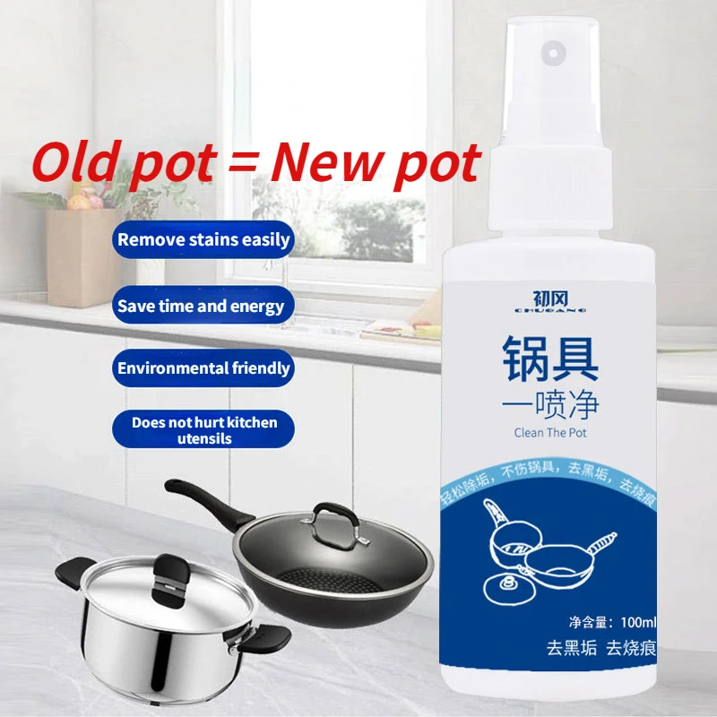 

Powerful Spray Cleaner Black pan bottom cleaner removes burn marks, scorch and grime synergetic