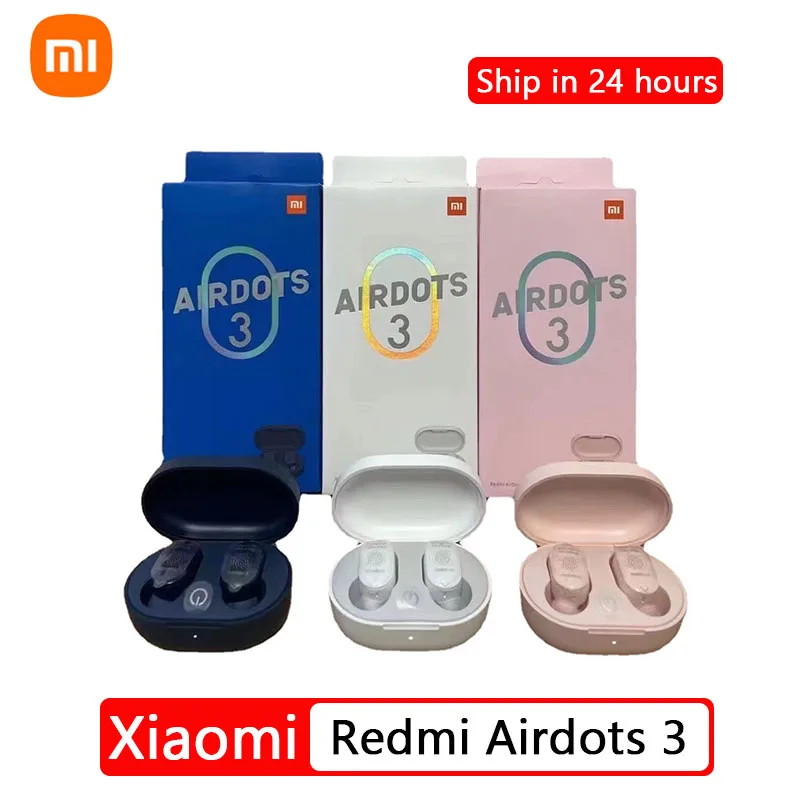 

100% Original Xiaomi Redmi AirDots 3 TWS Wireless Bluetooth Earphone Stereo Touch Control Apt-X Adaptive Noise Reduction Headset