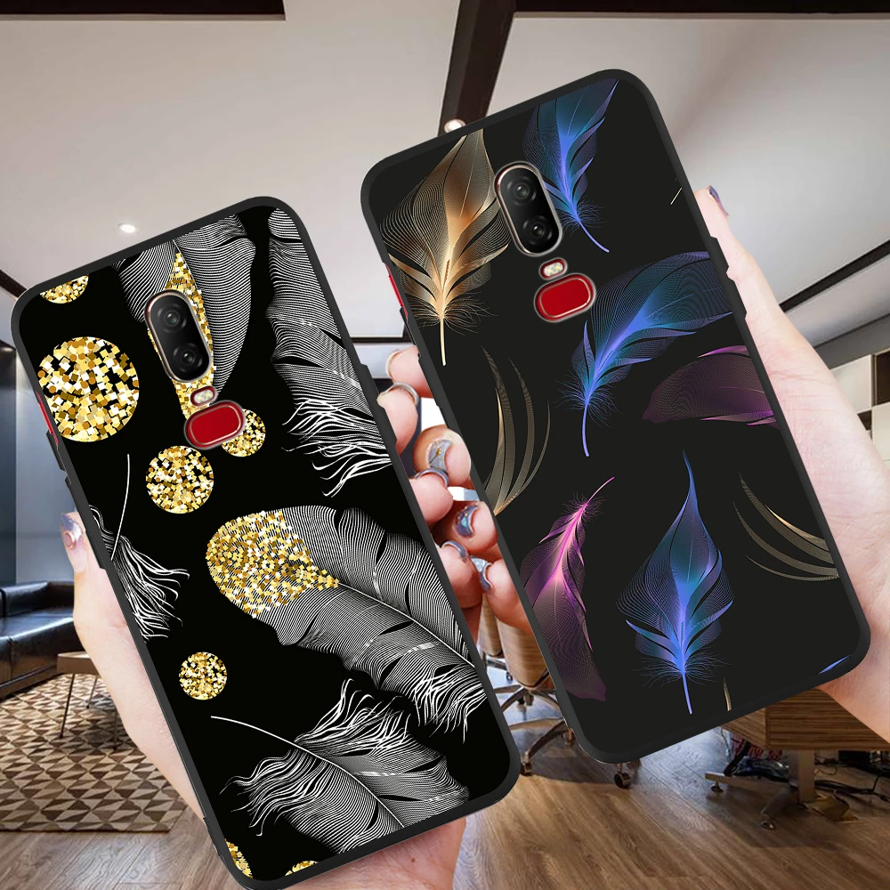 Модный разноцветный чехол с перьями для Oneplus 8 5 6 7 One Plus 5T 6T 7T Pro телефона мягкий