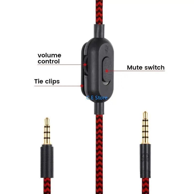 Фото Дополнительный шнур для наушников Logitech GPRO X G233 G433, аудиокабель со встроенным отключением звука и линия регулировки громкости №5