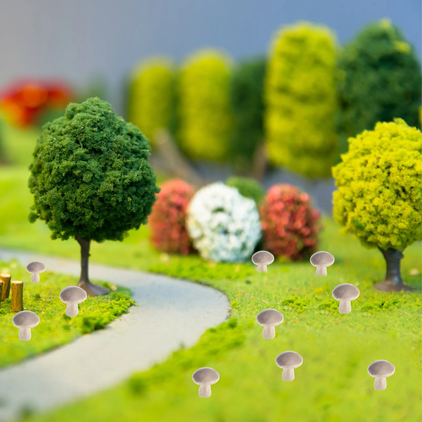 

100 Pcs Birthday Decoration Girl Micro Mushroom Statue Decorations Miniature Figurine Small Figure Foam Fairy Garden Ornament