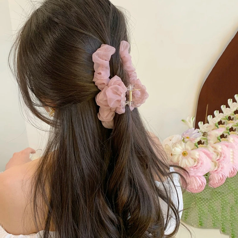 

Double-Sided Mesh Hair Clip Fashionable Super Immortal Women's Versatile Hair Clip Elegant Shark Clip Temperament Headwear