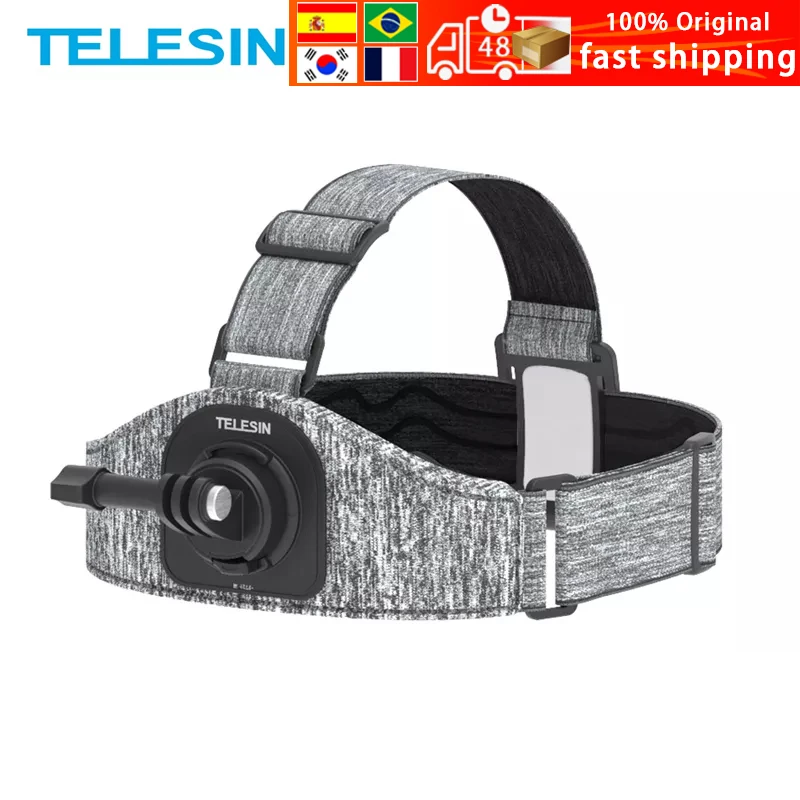 

Ремешок для головы TELESIN с двойным креплением для GoPro Insta360 Osmo Action SJCAM EKEN аксессуары для камеры противоскользящая многоугловая регулировка