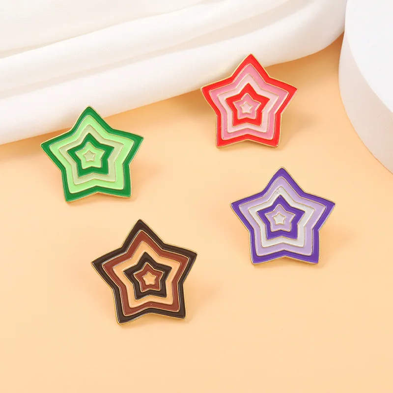 

Novelty Star Enamel Pins Badge Lapel Pin Brooch for Jewelry Accessory