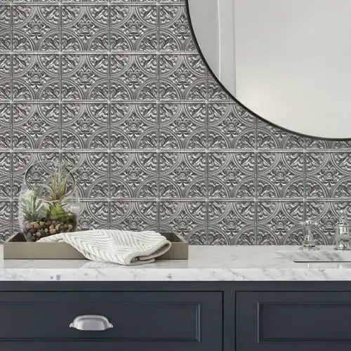 

Tin Tile Peel and Stick 3D Embossed Backsplash Bridesmaids gifts Pegatinas для дома Wall stickers for kids rooms Wall dec