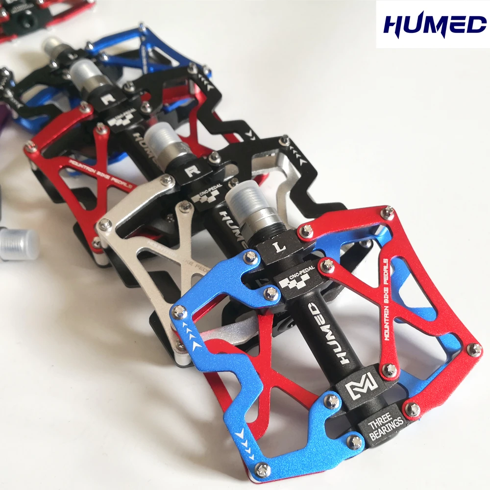 Ультралегкая алюминиевая плоская педаль для горного велосипеда HUMED 3 подшипника