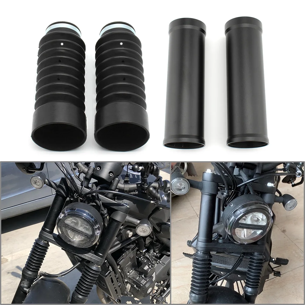 

1Pair Motorcycle Front Fork Shock Absorbers Cover Gaiter Boot Tube Slider For Honda Rebel CMX300 CMX500 250 2020 2021 2022