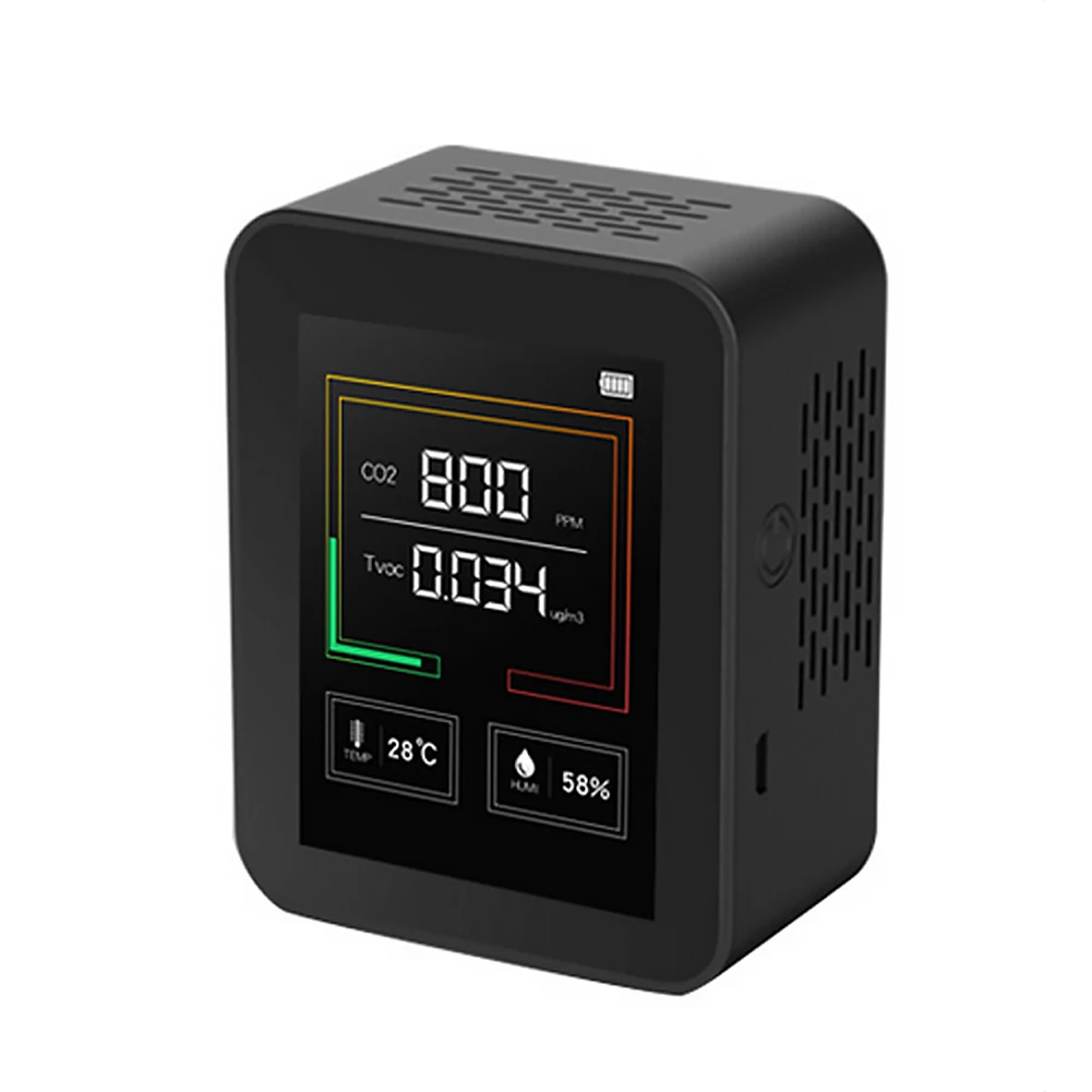 

CO2 Meter Digital Temperature Humidity Sensor Tester TVOC Air Quality Monitor for Tester Analysis Instruments