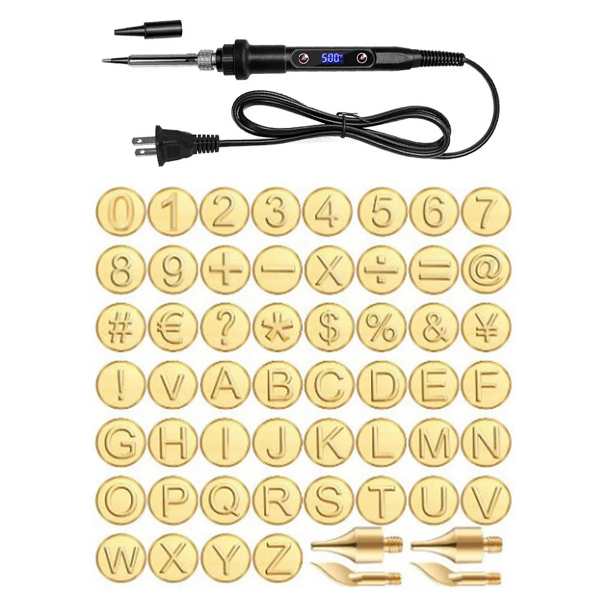 Инструмент для сжигания дерева набор наконечников 52 дюйма английские буквы