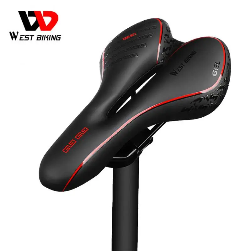 

WEST BIKING Bicycle Saddle Seat Cushion Breathable Silicone Comfortable Cushion Seat For Mountain Road Bike Cycling Bike Parts
