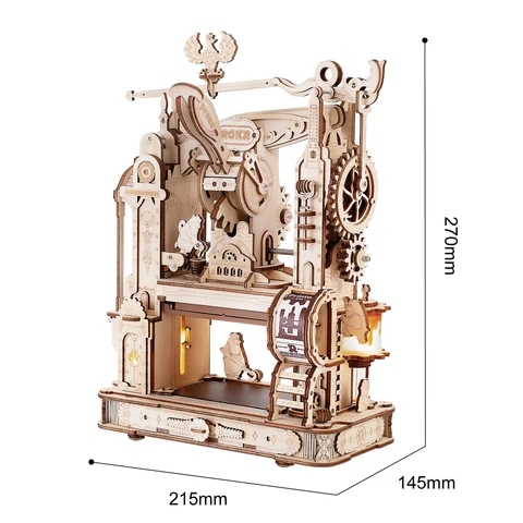 Robotime Rokr 3D деревянная модель пазлов, наборы для сборки для взрослых, Классический Печатный пресс, механические шестерни, подарки на Рождество, день рождения