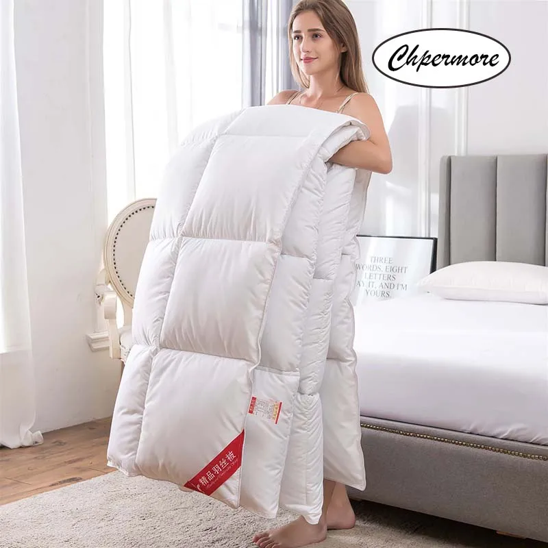 

Chpermore 95 % White Goose/Duck Down Quilt Duvets five star hotel Winter Comforters 100% Cotton Cover King Queen Twin Full Size