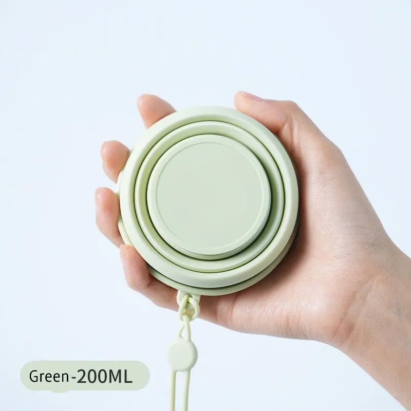 

Складная силиконовая чашка, 200 мл, пищевая складная дорожная кружка для кемпинга, пешего туризма, альпинизма, портативная чашка для зубной щетки, посуда для напитков