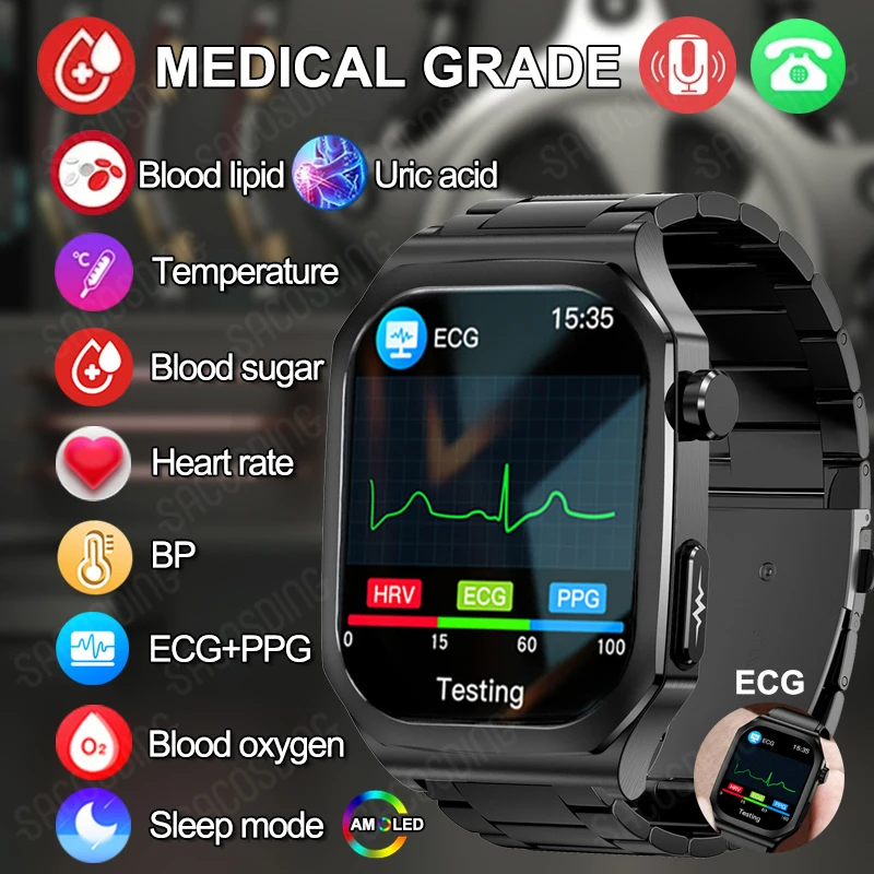 Смарт-часы для здоровья уровень сахара в крови липиды монитор мочевой кислоты