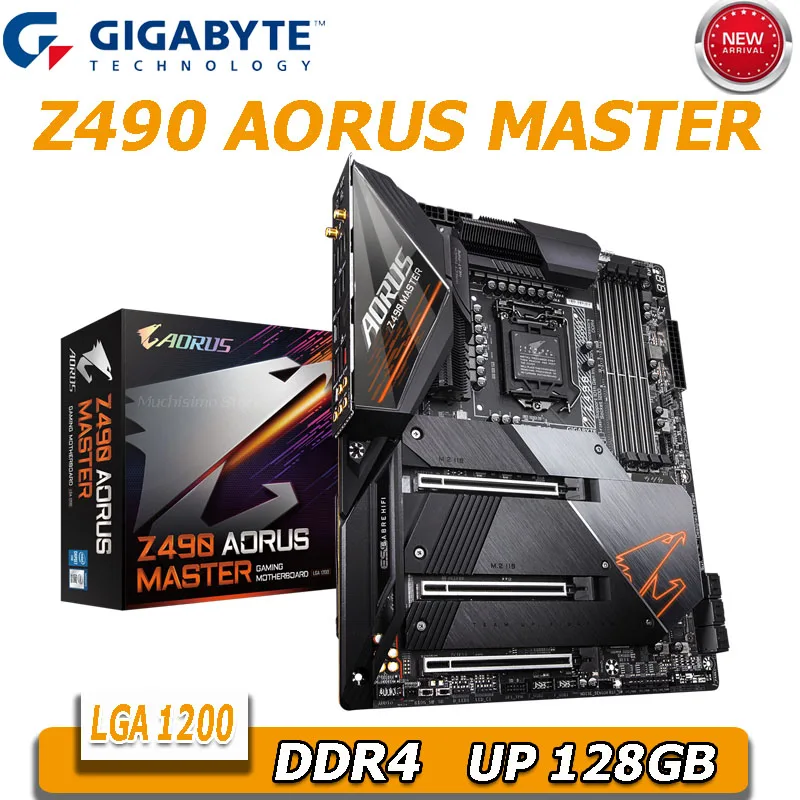 

Gigabyte Z490 AORUS MASTER Motherboard LGA 1200 Intel Z490 PCI-E 4.0 DDR4 3200MHz 128GB 10th Gen CPU LGA 1200 Mainboard NEW