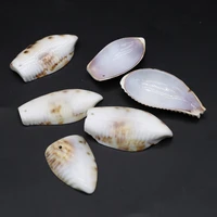 natural panther cowrie shell pendants irregular shell bead for tribal jewelry making diy women necklace earrings crafts