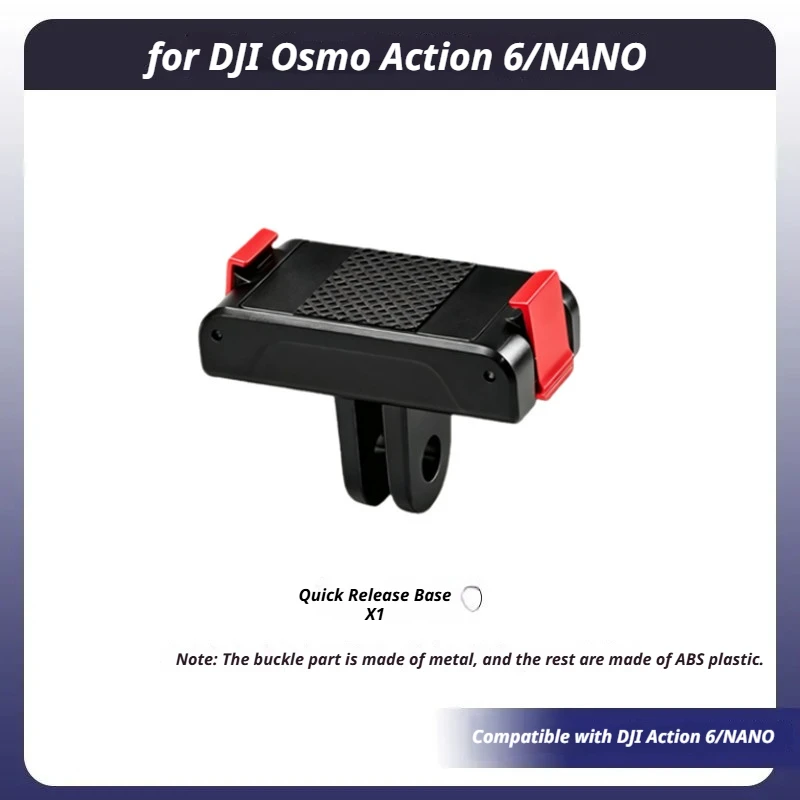Фото Для DJI Osmo nano/Action 6: магнитное быстросъемное крепление с двумя захватами для Insta360 Go Ultra/Ace Pro 2/X4 Air/DJI Osmo Action 3 4 5 P №2