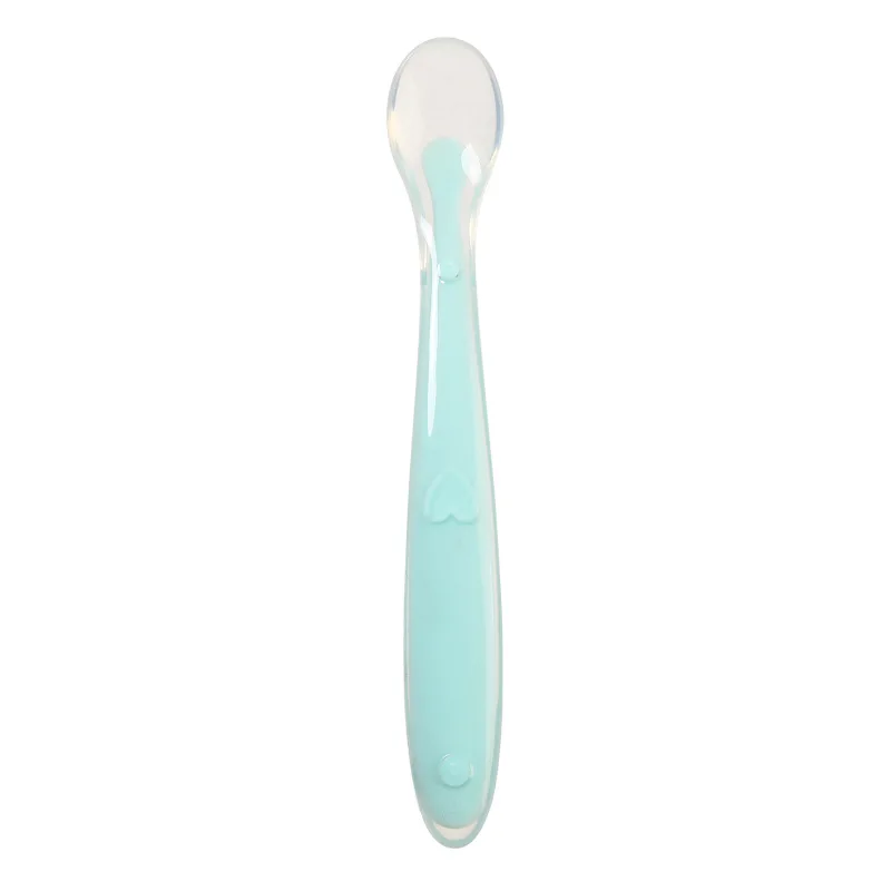 

Baby Silicone Soft Spoon Training Feeding Spoons for Children Kids Infants Temperature Sensing