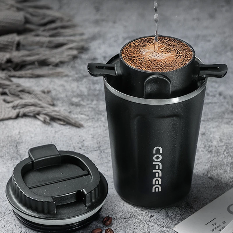 

Stainless Steel Coffee Mug Leak-Proof Thermos Travel Thermal Vacuum Flask Insulated Cup Milk Tea Water Bottle RR2187