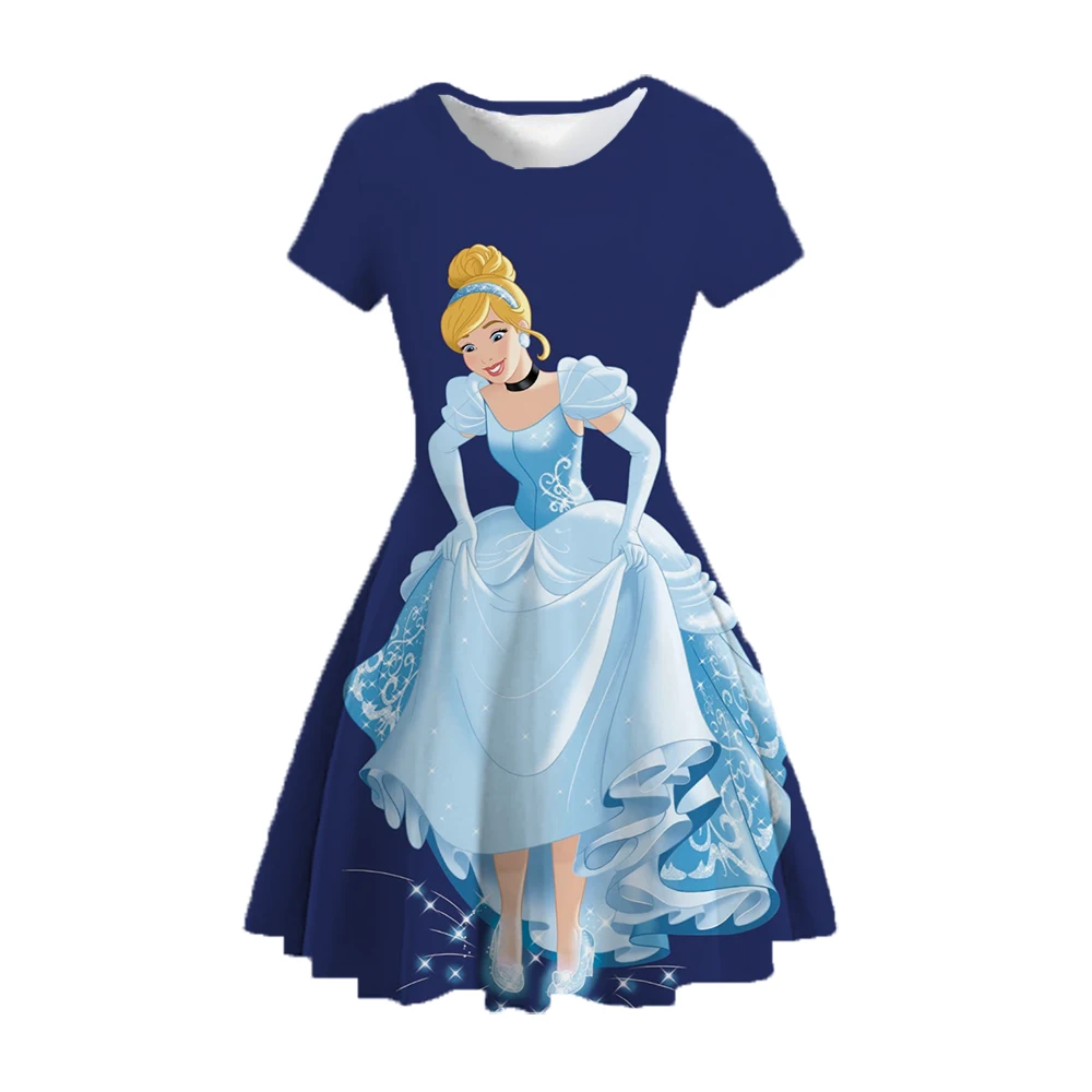 

Disney Princess Cinderella Cartoon Character Baby Girl Dress Print Princess Costume Christmas Gift Kids Costume