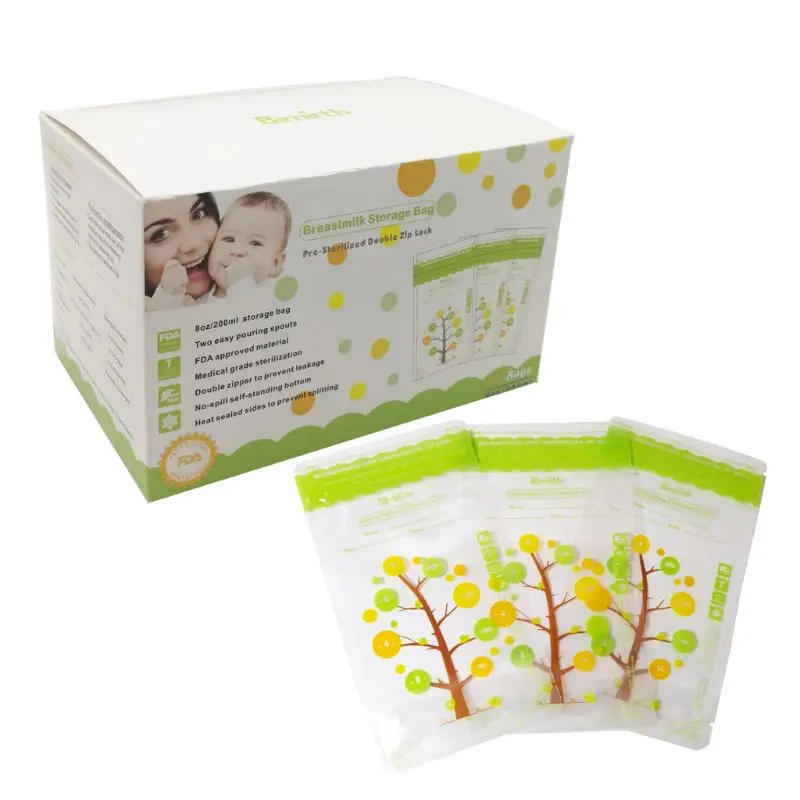 

112Pcs Baby Breast Milk Storage Bags Leak Proof Sterilized Freezer Storage Bag