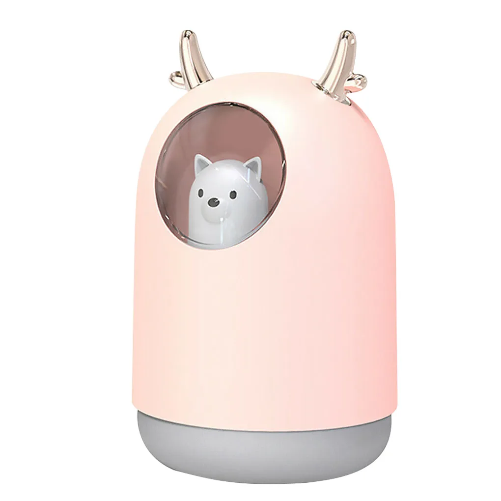 

USB Power Nano Air Humidifier Moisturizing Low Noise Air Diffuser Portable Cartoon Design Atomizer, Black