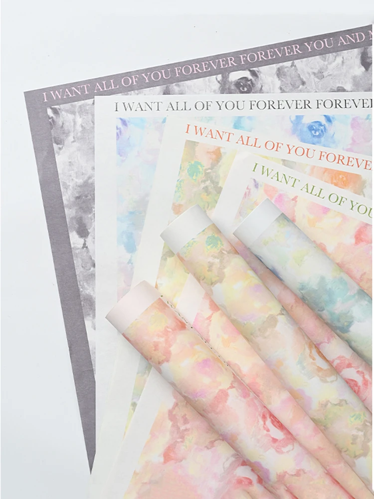 Художественная бумага водонепроницаемая подарочная упаковка с цветами