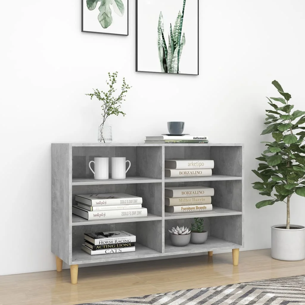 

Office Cabinet , Chipboard Sideboard Office Filing Cabinet, Office Furntain Concrete Grey 103.5x35x70 cm