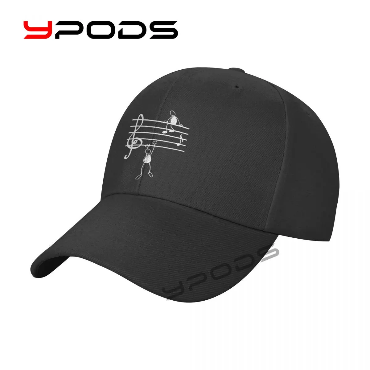 

Plain Solid Color Baseball Caps Music Notes Multicolor Men Women Visor Hat Adjustable Casual Sports Hats