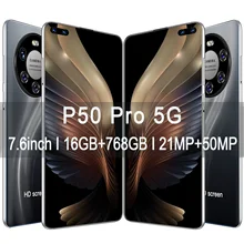 2022 Latest Smart Phone P50 Pro 16Gb Ram 768Gb Rom Dual SIM Unlocked Smartphone Android 11.0 Deca Core 4G/5G Mobile Phones