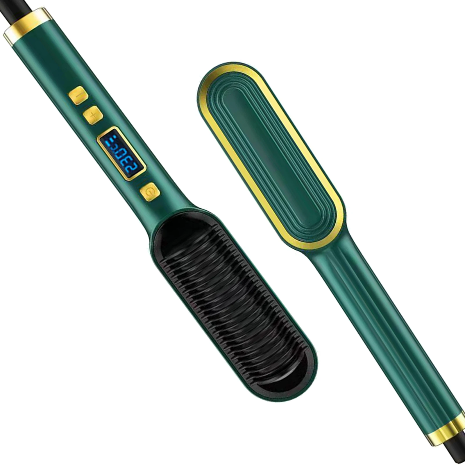 

Electric Professional Negative Ion Hair Straightener Brush Curling Comb with Lcd Display Hair Tools hair drier free shipping