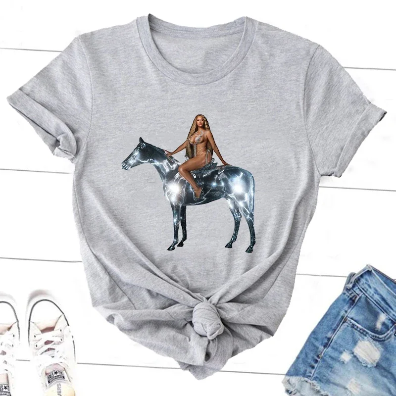 Футболка Beyonce с рисунком эпохи Возрождения и мировой тур хлопковая футболка из 2023