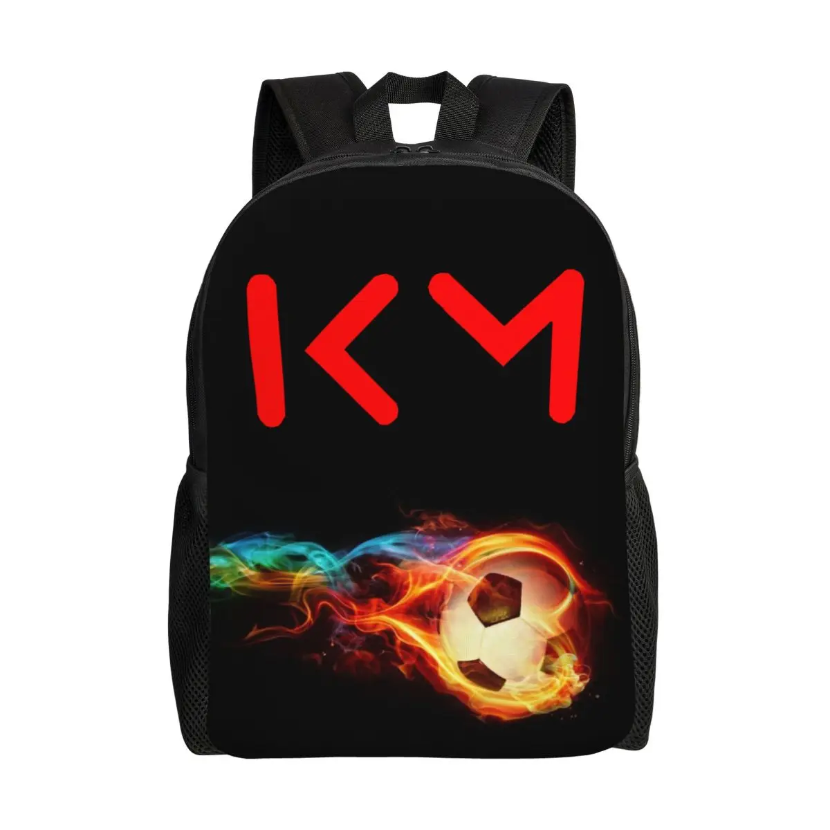 KM Mbappe Football Soccer Backpack for Women Men Waterproof College School Bag Printing Bookbags
