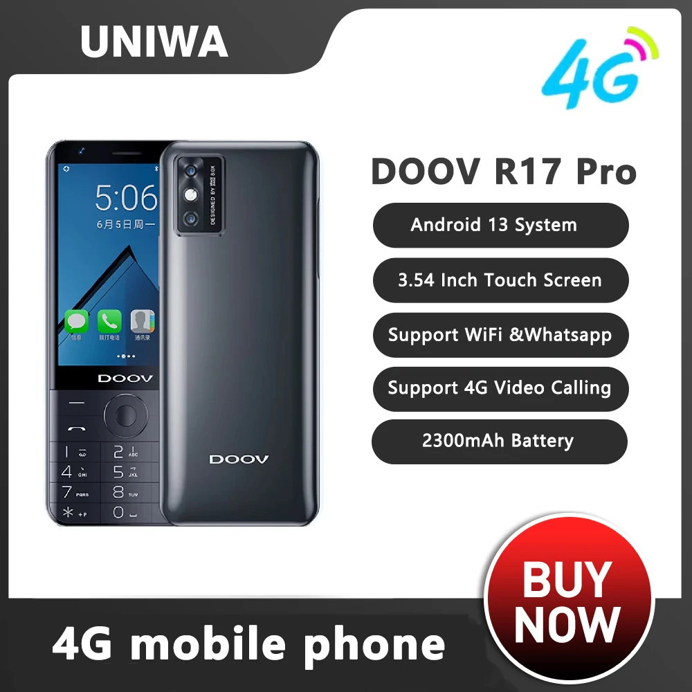 UNIWA DOOV R17 Pro Смарт-мобильный телефон с сенсорным экраном 4G ...