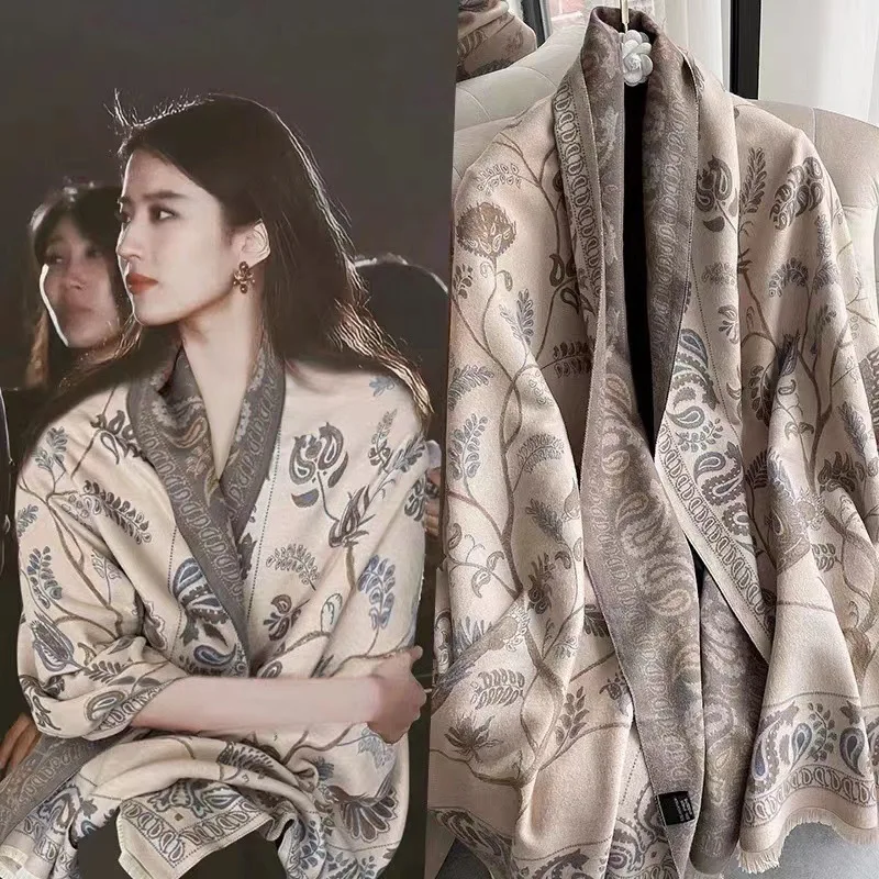 

Luxury Brand Winter Scarf for Women Men Warm Pashmina Blanket Letter Print Large Shawl Wrap Unisex Cashmere Foulard Long Stole