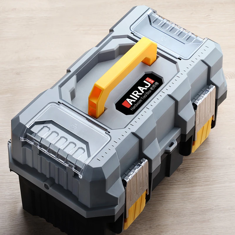 Plastic Suitcase Tools Boxes Drill Case Waterproof Empty Tool Boxes Portable Multifunctional Boite A Outils Garage Storage