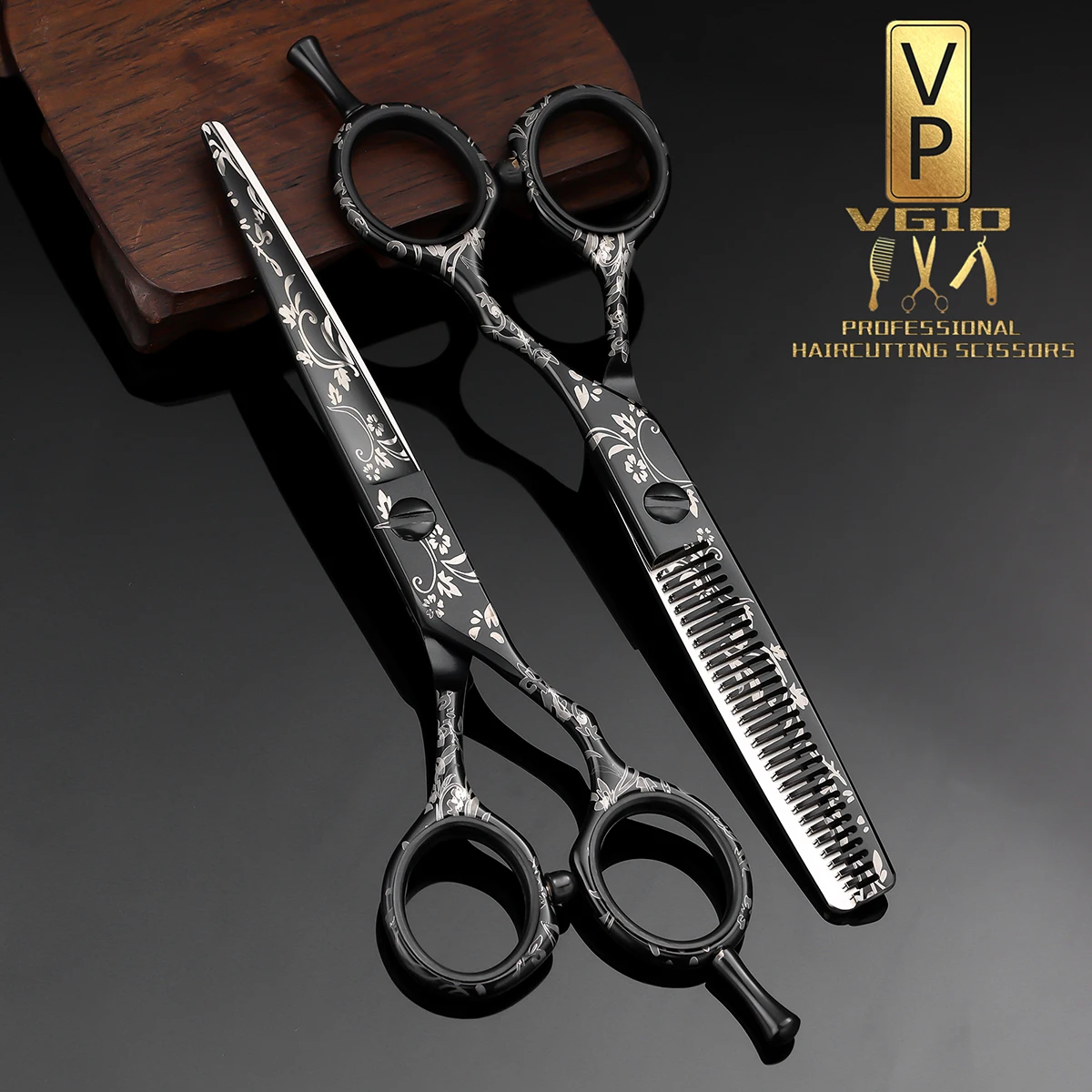 

VP Free Shipping Professional Hair Scissors Barbershop Accessories 6.0 Inch Barber Scissors Cutting Thinning Scissors