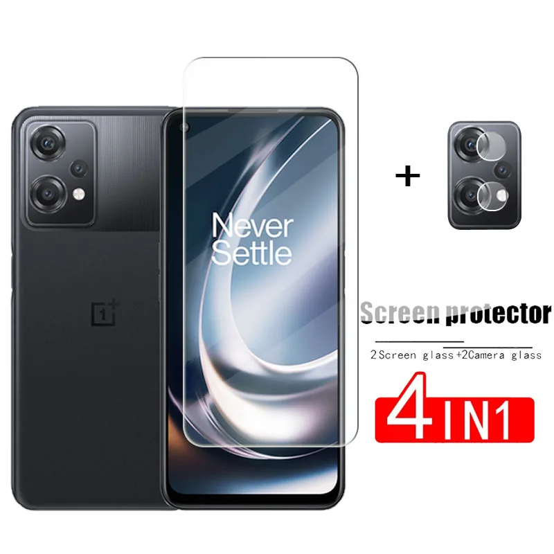 

4IN1 Glass For OnePlus Nord CE Lite 5G Tempered Glass For OnePlus Nord Nord CE Lite Glass Screen Protector Protective Lens Film