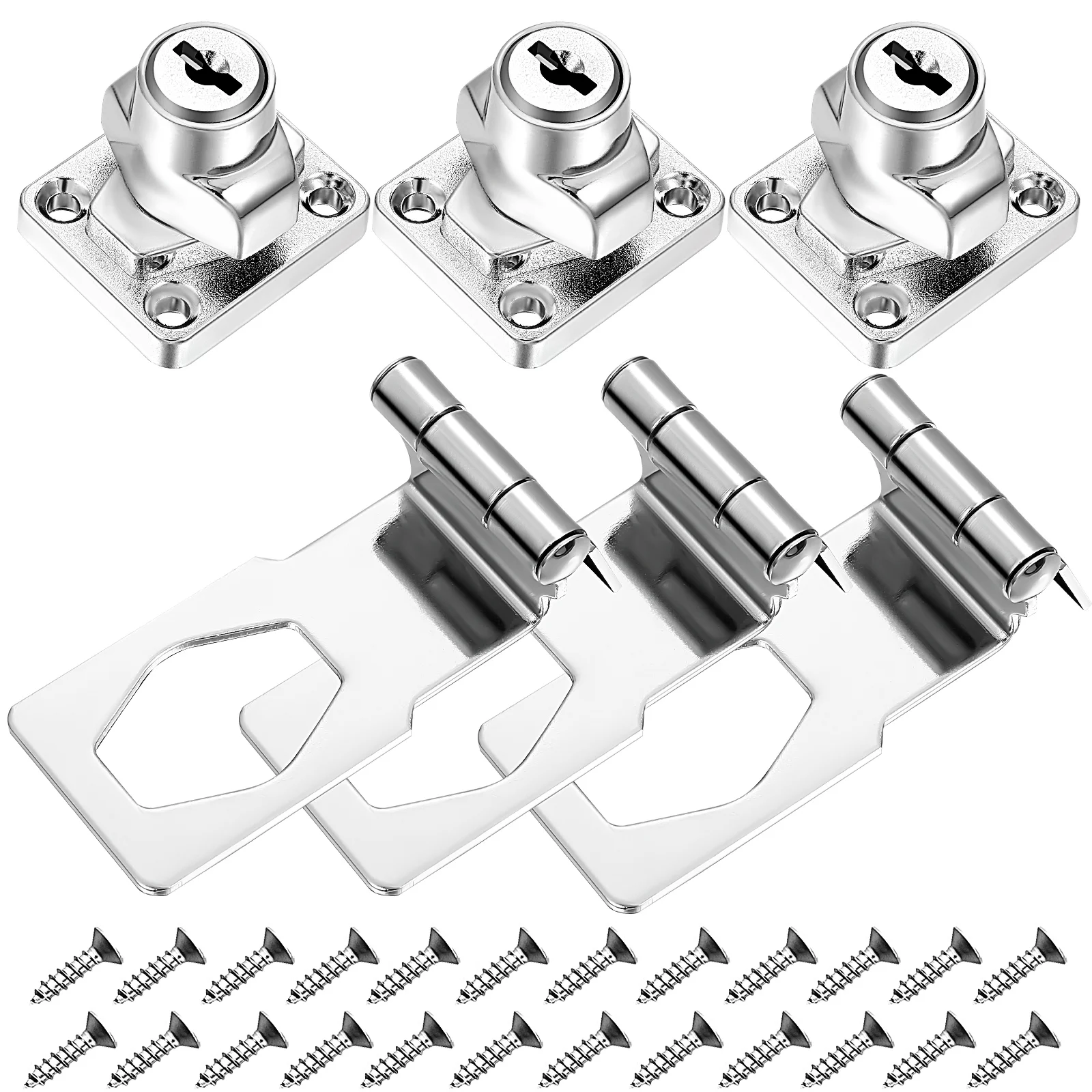 

1 Set Heavy Duty Wear-resistant Creative Right Angle Anti-theft Door Buckle Creative Door Buckle for Closet Anti-theft Furniture