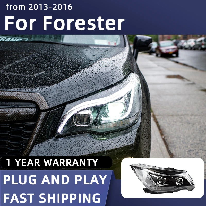 

Car Styling Headlights for Subaru Forester LED Headlight 2013-2016 LED Head Lamp DRL Signal Projector Lens Automotive