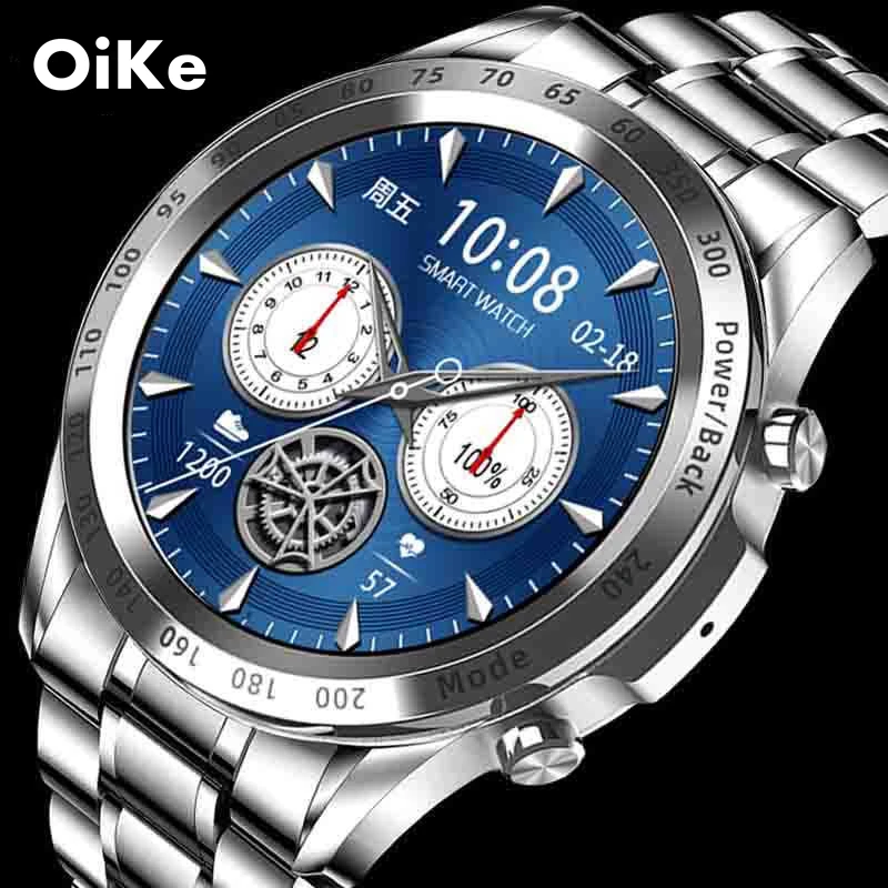 

Смарт-часы Oike мужские водонепроницаемые с поддержкой Bluetooth и Пульсометром