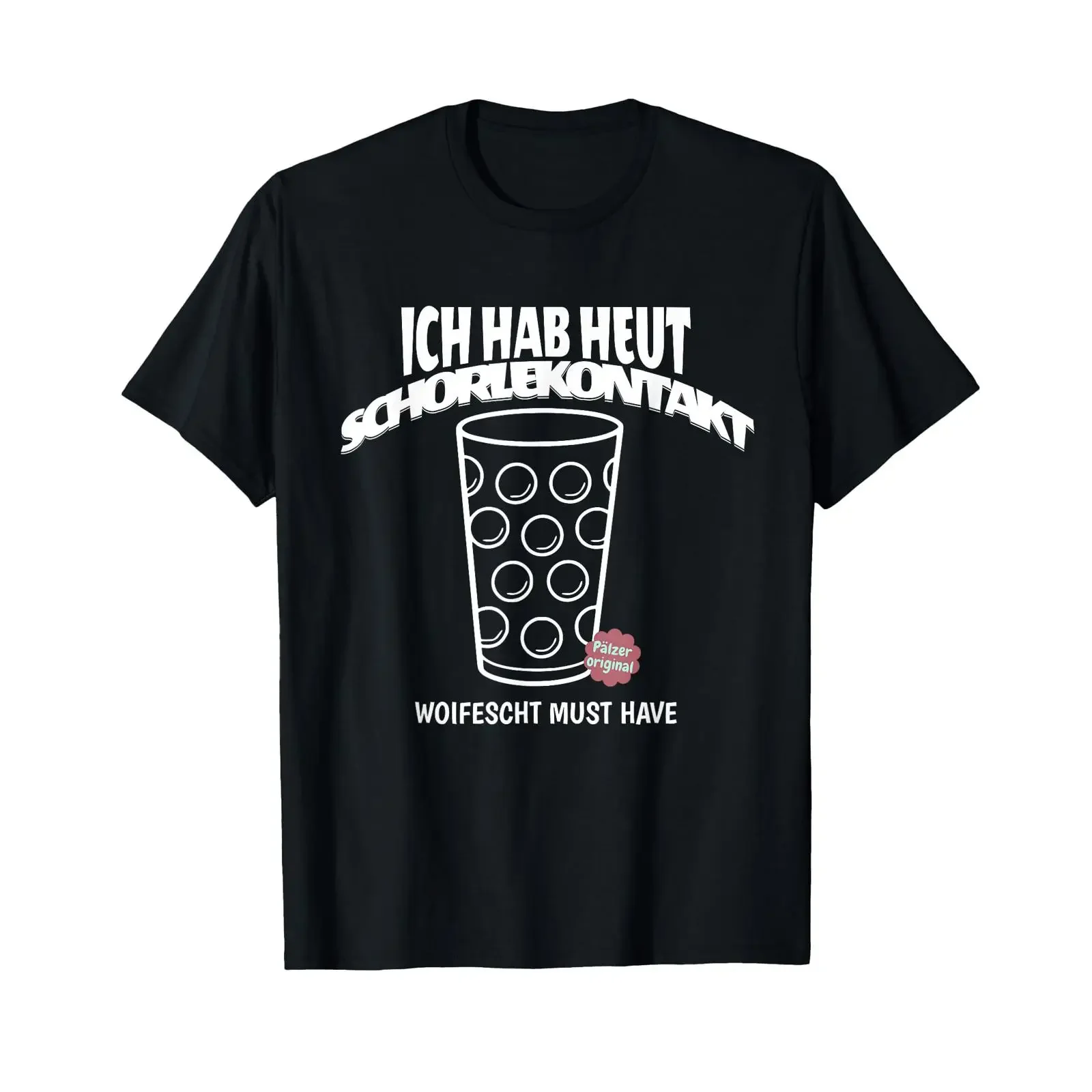 Фото Schobbekontakt Dubbeglas Schorle Riesling Pfalz Футболка винтажная, слегка потертая, комфортная, эластичная, дизайнерская одежда, мягкая. №1