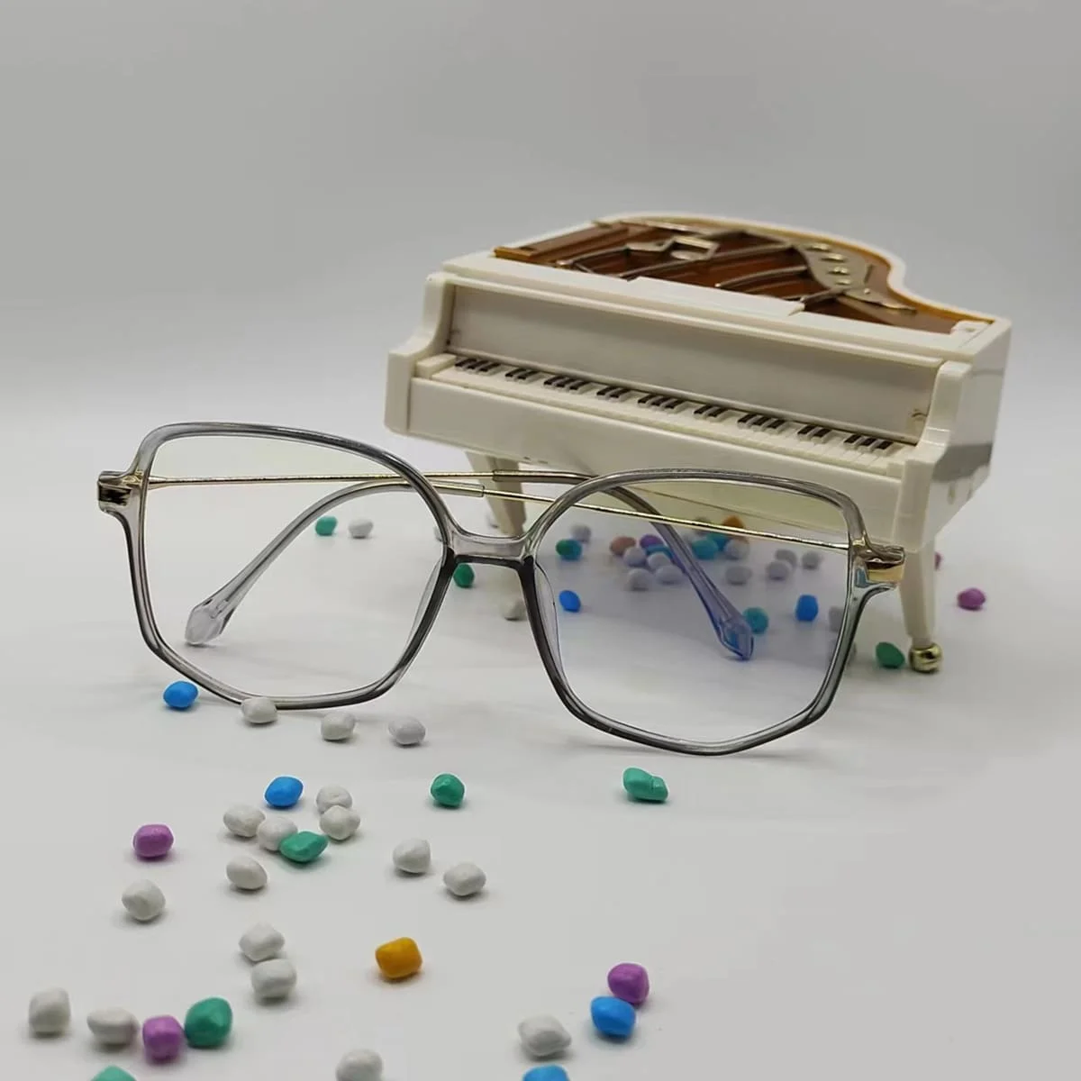 

Big Frame Anti Blue Light Without Makeup Retro Black Frame Glasses Female Myopia Frame Wind Big Face Slimming