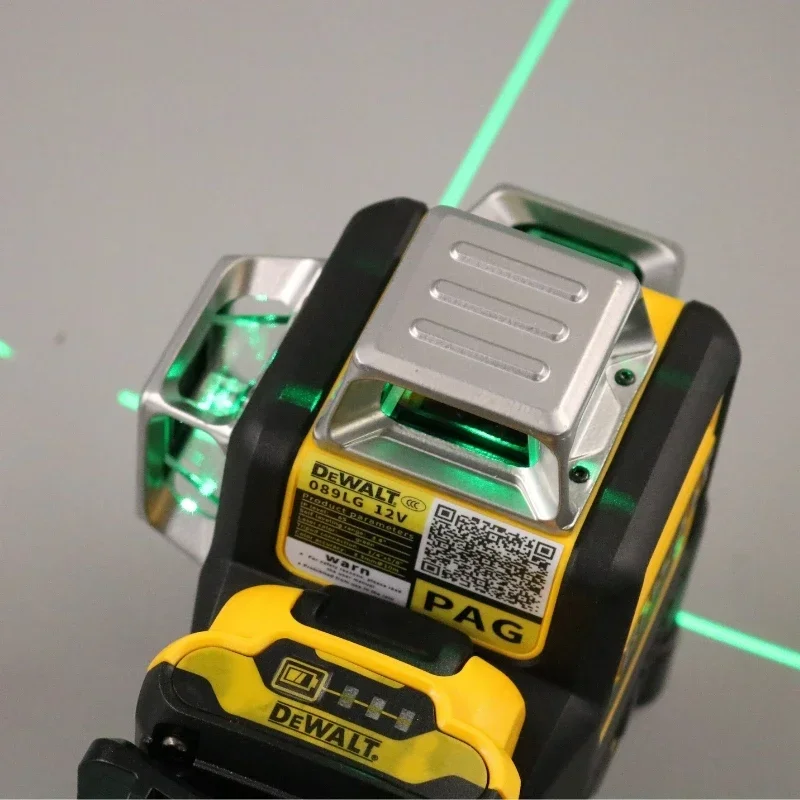 Фото Лазерный уровень DEWALT, зеленый свет, 360 градусов, 360 градусов, 12 В, литиевая батарея, уровень объемного провода DW089LG, три стороны, на открытом воздухе №5