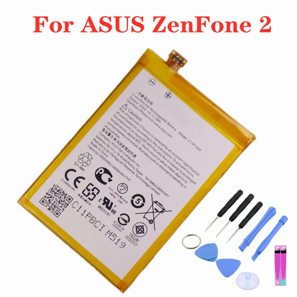 

3000mAh C11P1424 Phone Battery For ASUS ZenFone 2 ZE551ML ZE550ML Z00A Z00AD Z00ADA Z00ADB Z008D Z008DB Bateria Batteries +Tools