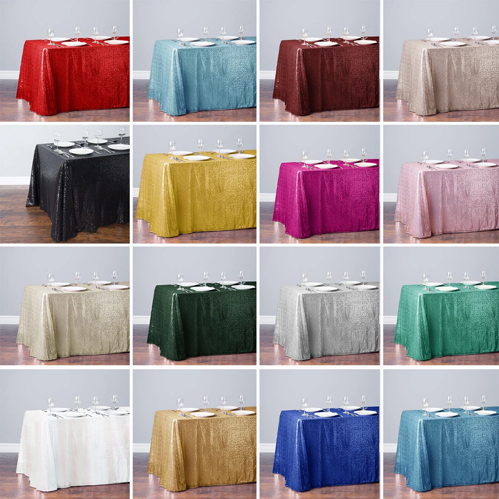 Rose Gold Tablecloth For Wedding Birthday Baby Shower Party Home Decoration