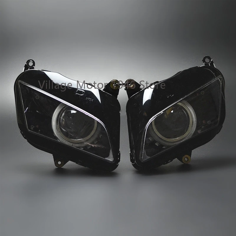 Передняя фара для мотоцикла лампа головного света с HID белым ангельским глазом