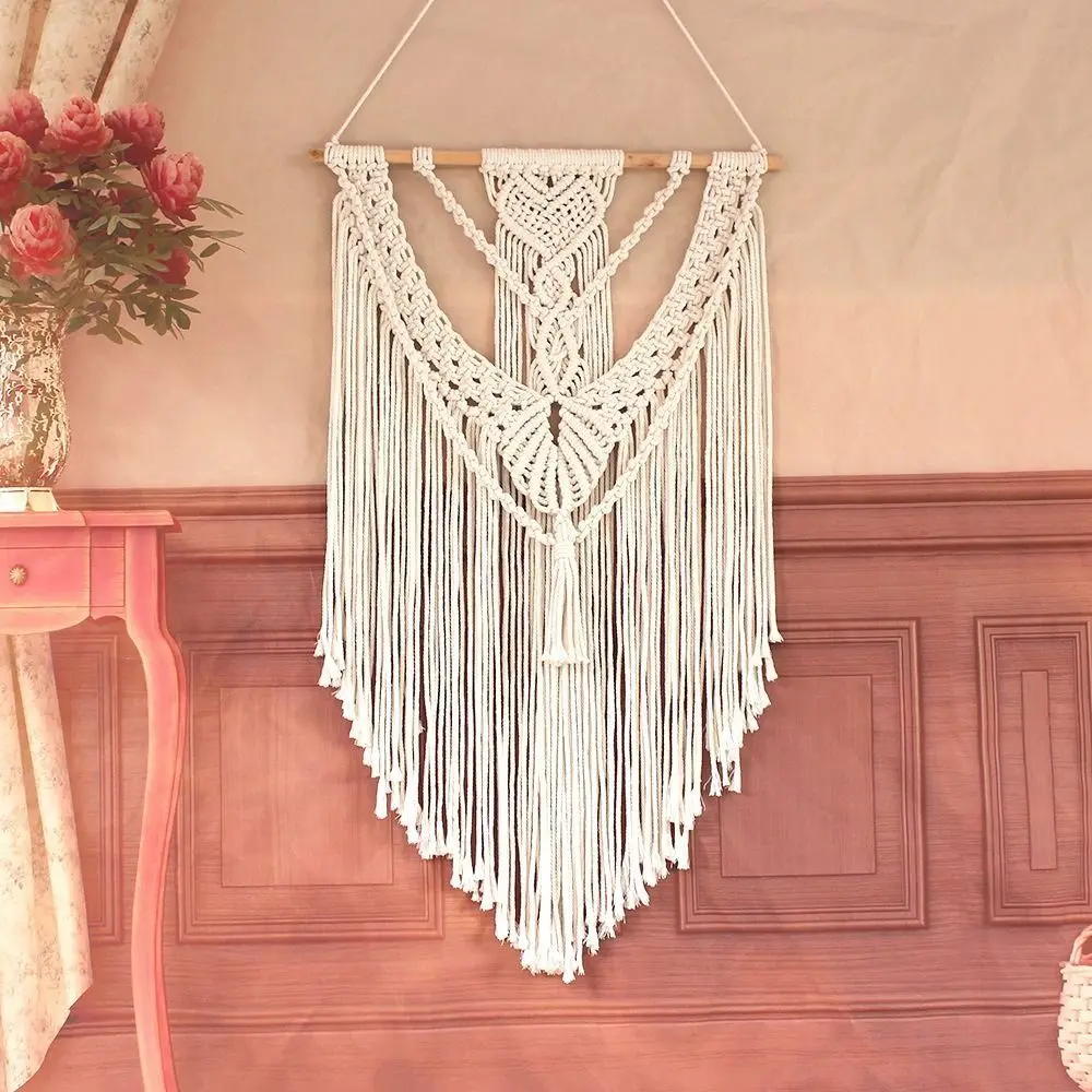 

Heart Pattern Wall Hanging Tv Background Wall Bedside Bedroom Decoration Tapestry Pendant Bohemian Pendant Housewarming Gift