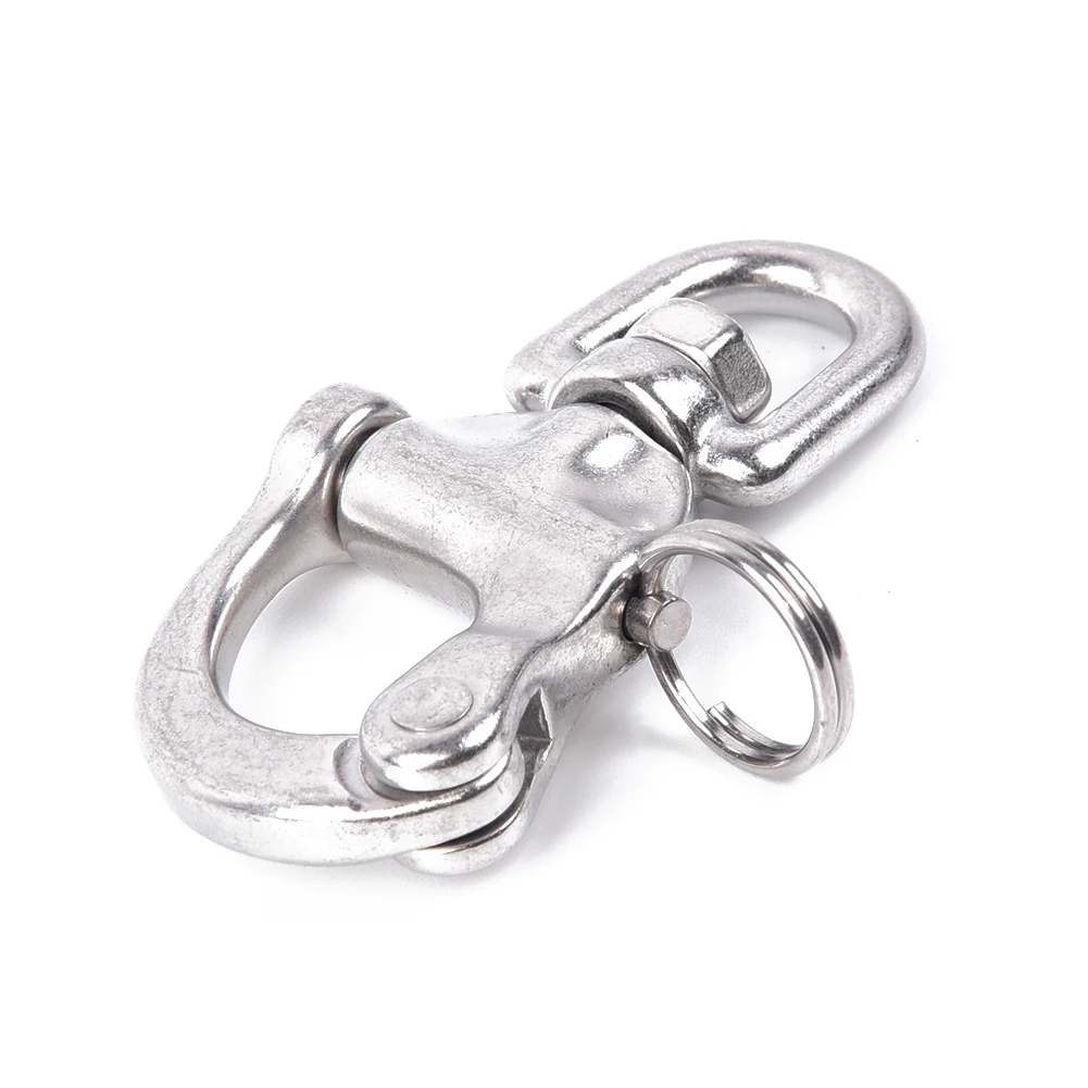 

Swivel Snap Shackle Hook Replacements Stainless Steel For Marine Boat Yacht Fasteners Hook Corrosion Resistant